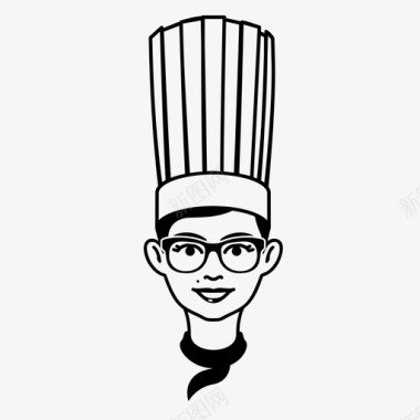 厨师长副厨师长餐厅厨师图标图标
