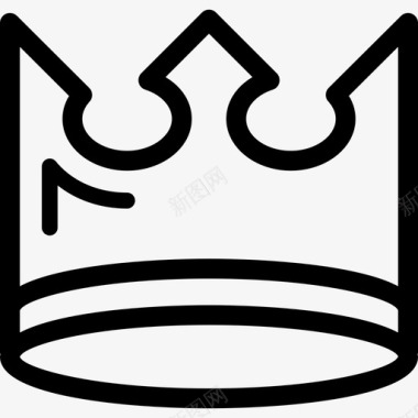 国王王后王子或公主的皇冠图标图标