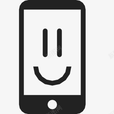 智能手机快乐手机微笑图标图标