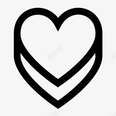 心形礼品盒心形爱情图标图标