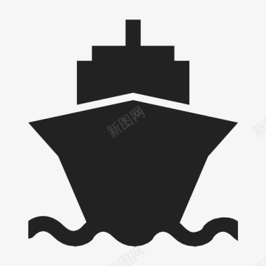 船驳船海运图标图标