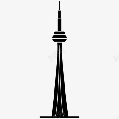 加拿大多伦多摩天大楼图标图标