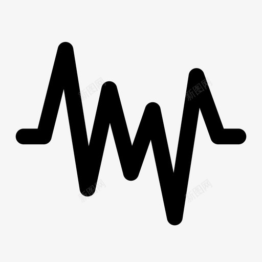 脉冲测谎仪脊线图标svg_新图网 https://ixintu.com 地震图 地震读数 声波 波 测谎仪 脉冲 脊线 速率