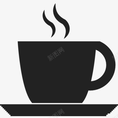 马克杯蒸热茶图标图标