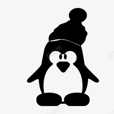 小企鹅雪北极图标图标