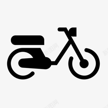 轻便摩托车骑手骑马图标图标