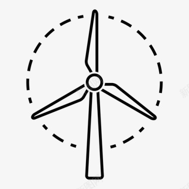 风车螺旋桨动力图标图标