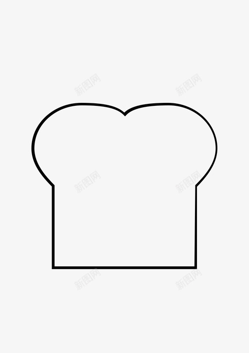 面包烤面包主食图标svg_新图网 https://ixintu.com 主食 杂货店 烤面包 面包 面包片 面包皮 食品 饥饿