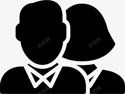 商务人士实心图标标志svg_新图网 https://ixintu.com 个人 人物实心 人类 商务人士 女性 实心图标 形状 插图 标志 男性