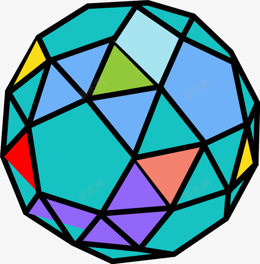 顶起十二面体形状多边形图标svg_新图网 https://ixintu.com 三维 三维对象 三维形状 几何体 多边形 对象 形状 顶起十二面体