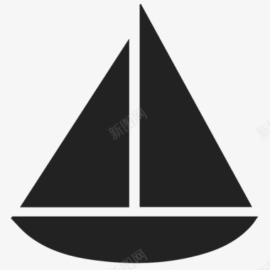 帆船船旅行图标图标
