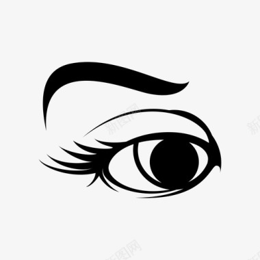 眼睛女人视力图标图标