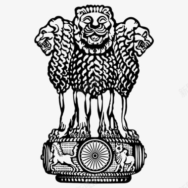 印度国徽阿育王柱图标图标