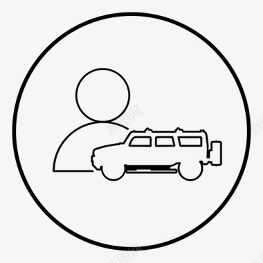 无驾驶辅助的手动驾驶自动驾驶汽车图标图标