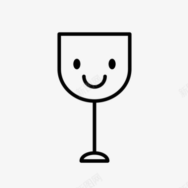 快乐葡萄酒笑脸图标图标