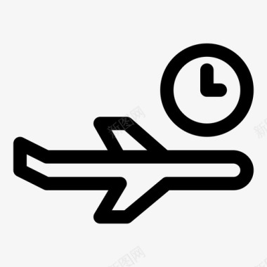 航班延误运输方式形状图标图标