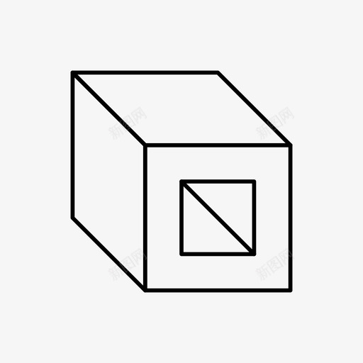 立方体方块砖块图标svg_新图网 https://ixintu.com 挤压 方块 玩具 砖块 立方体