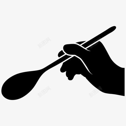 勺子器皿搅拌图标svg_新图网 https://ixintu.com 勺子 器皿 手 握持 搅拌 木勺 烹饪