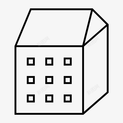 建筑房屋居住空间图标svg_新图网 https://ixintu.com 不动产 住房 居住空间 建筑 房屋