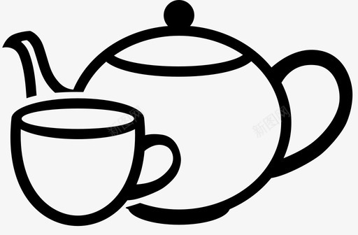 茶壶饮料茶点图标图标