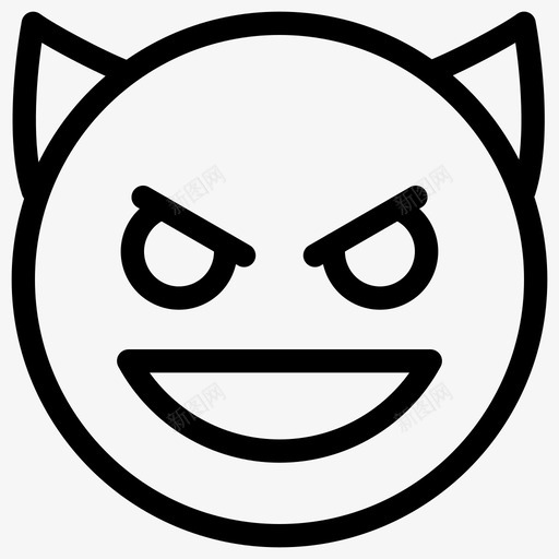 撒旦节日恐怖图标svg_新图网 https://ixintu.com 万圣节 夜晚 形状 怪物 恐怖 恐惧 插图 撒旦 神秘 线图标 节日