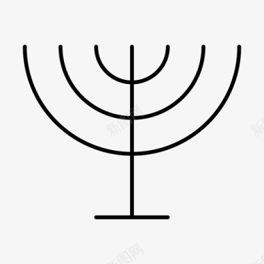 烛台犹太节日图标图标