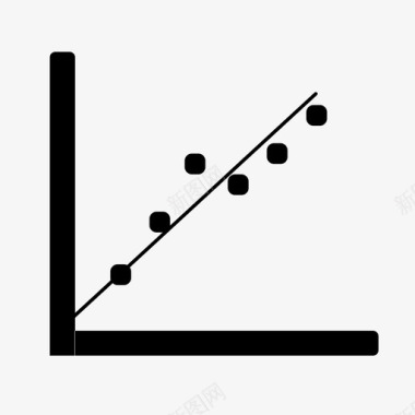 最佳拟合线信息线图图标图标