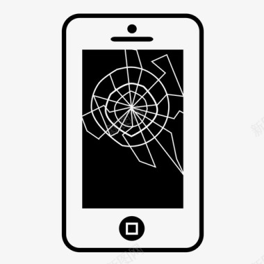 手机坏了iphone玻璃图标图标
