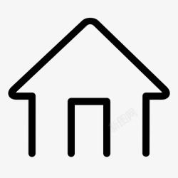 住宅空间设计家小屋房子图标高清图片