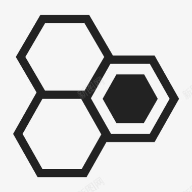 蜂巢蜜蜂几何学图标图标