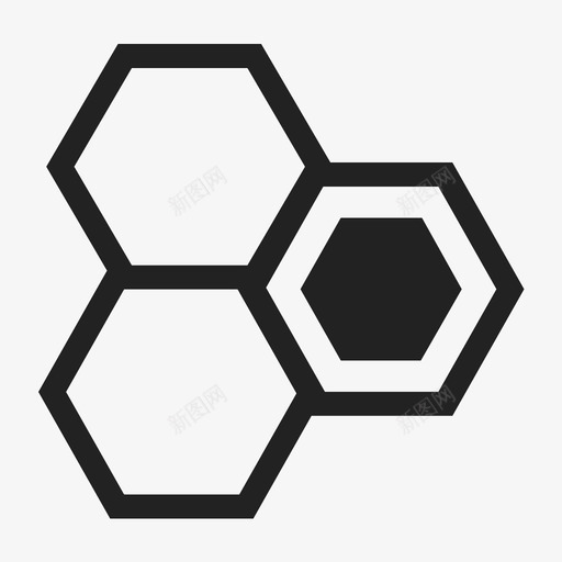蜂巢蜜蜂几何学图标svg_新图网 https://ixintu.com 几何学 形状 蜂巢 蜜蜂