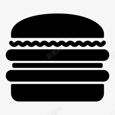 汉堡包三明治肉饼图标图标