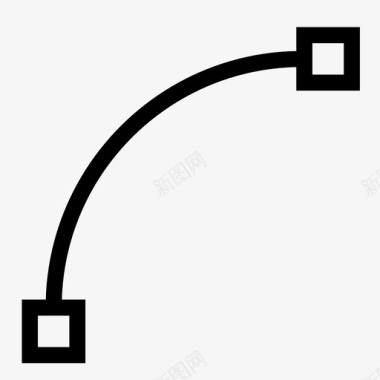 圆弧样条线向量变换图标图标