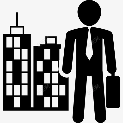 一个城市里穿着商务装带着手提箱的男人人力资源部图标svg_新图网 https://ixintu.com 一个城市里穿着商务装带着手提箱的男人 人力资源部