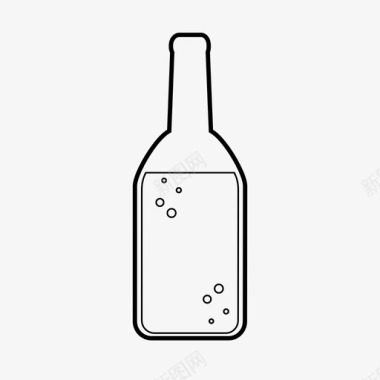 饮料果汁玻璃瓶图标图标