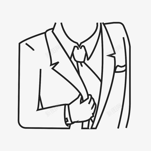 套装派对专业图标svg_新图网 https://ixintu.com 专业 严肃 套装 富有 派对 燕尾服 西装 钱 领带