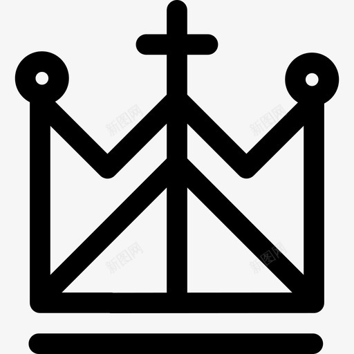 带有十字和线条的皇家宗教皇冠标志皇冠图标svg_新图网 https://ixintu.com 带有十字和线条的皇家宗教皇冠 标志 皇冠