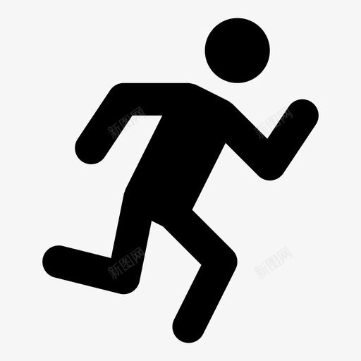 跑步速度运动图标svg_新图网 https://ixintu.com 交通 快速 步 步行 比赛 短跑 跑步 运动 速度