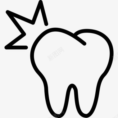 牙齿轮廓形状身体部位图标图标