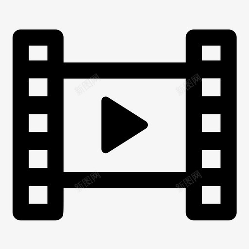 视频电影院剪辑图标svg_新图网 https://ixintu.com 剪辑 播放 播放器 电影 电影院 胶片 胶片卷 视频