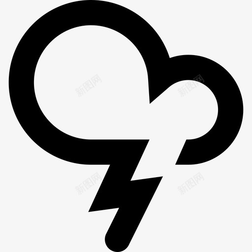 闪电气候云图标svg_新图网 https://ixintu.com 云 天气 气候 闪电 风暴