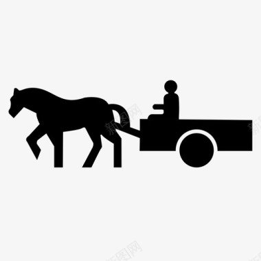 马车动物运输工具图标图标