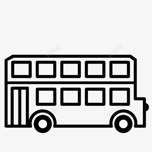 双层巴士英国伦敦图标svg_新图网 https://ixintu.com 伦敦 公共交通 双层巴士 英国 车辆
