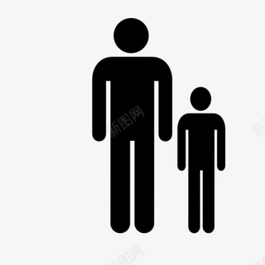男人和男孩成人和孩子爸爸图标图标