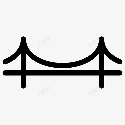 桥梁形状线图标svg_新图网 https://ixintu.com 地标 建筑 建筑物 建筑物和地标 形状 桥梁 线图标 结构 设计 连接件
