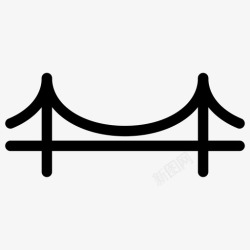 连接件桥梁形状线图标高清图片