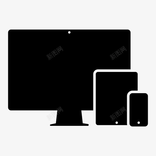 响应式平板电脑智能手机图标svg_新图网 https://ixintu.com ipad iphone 响应式设计 平板电脑 显示器 智能手机 设备