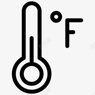 华氏度天空温度图标图标