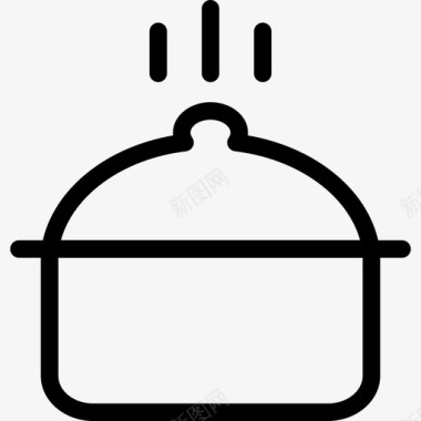 火锅食物锅厨房图标图标