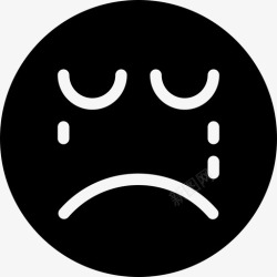 插图着急哭泣的脸哭泣乐趣头部图标高清图片